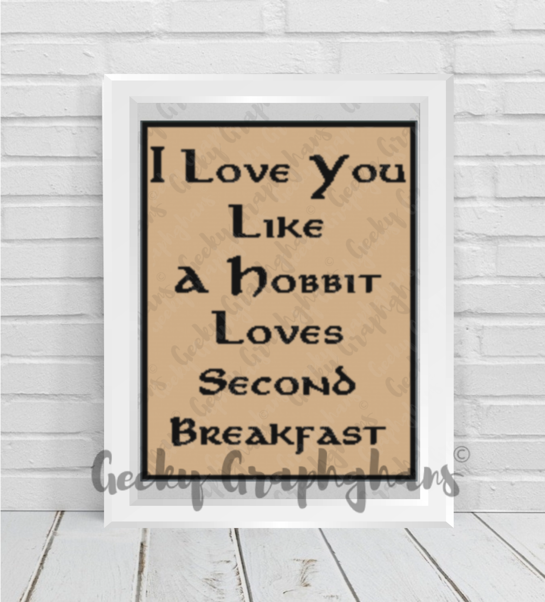 I Love You Like A Hobbit Loves Second Breakfast Crochet Graphghan Patt