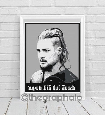 Uhtred of Bebbanburg in the books (the only drawing I could find