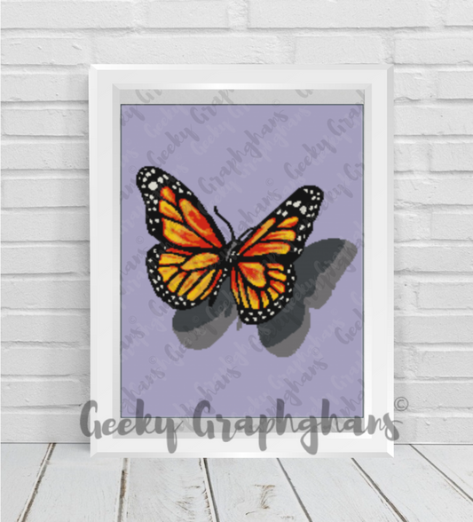 Beautiful Monarch Butterfly Crochet Graphghan Pattern