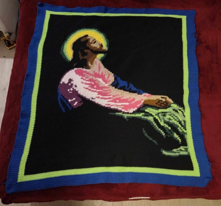 Jesus Christ Praying Crochet Graphghan Pattern Throw Size