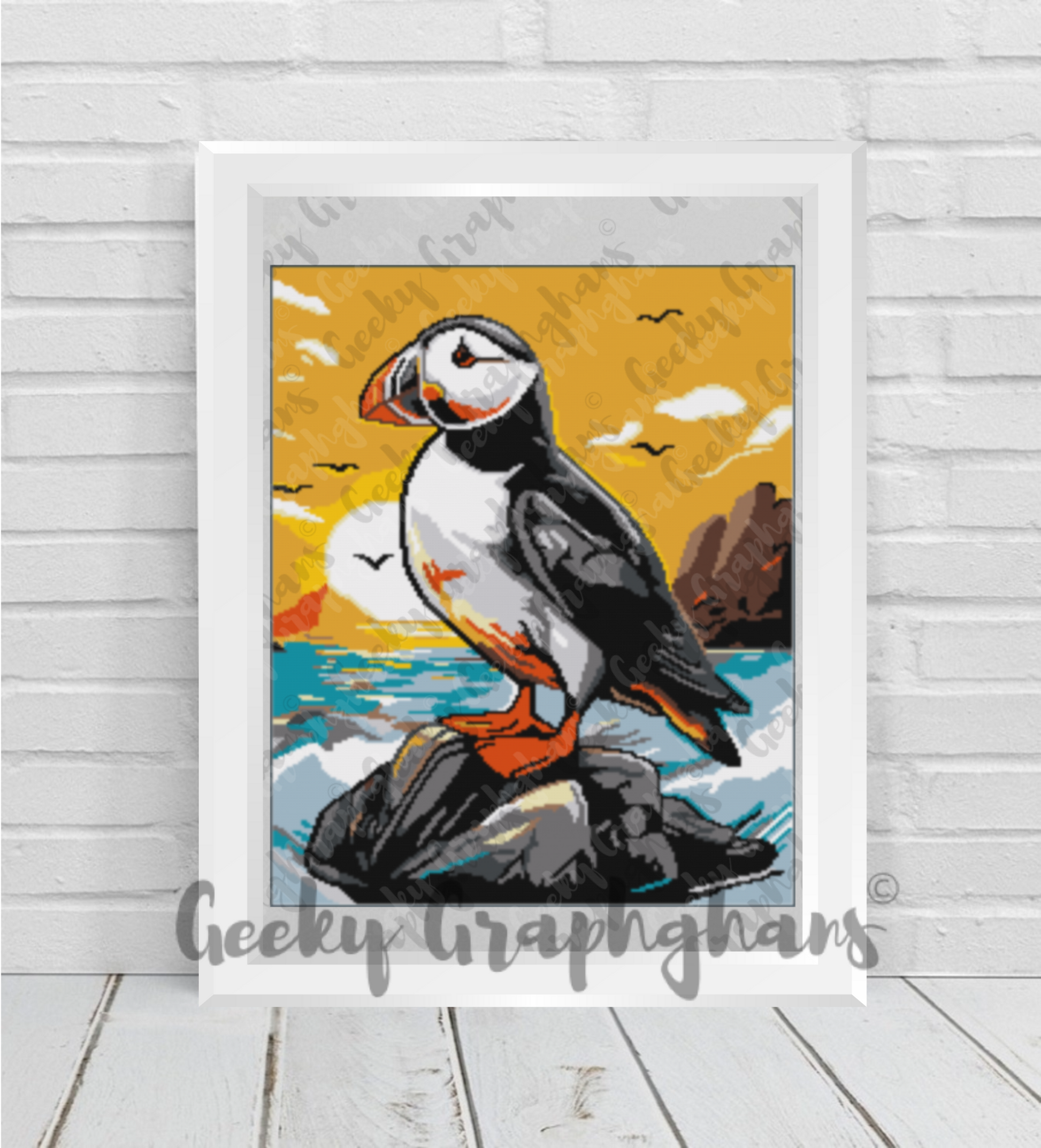 Puffin Crochet Graphghan Pattern