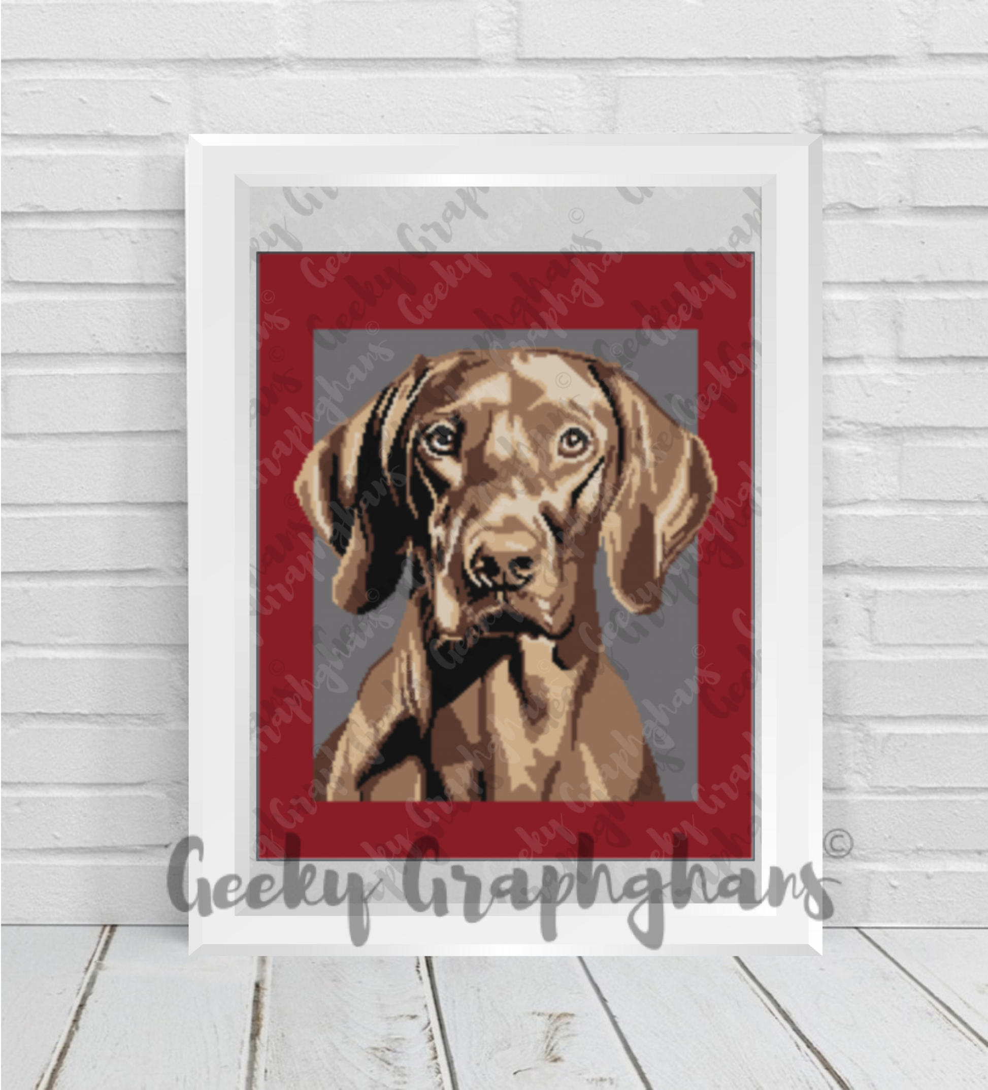 Vizsla Dog Crochet Graphghan Pattern