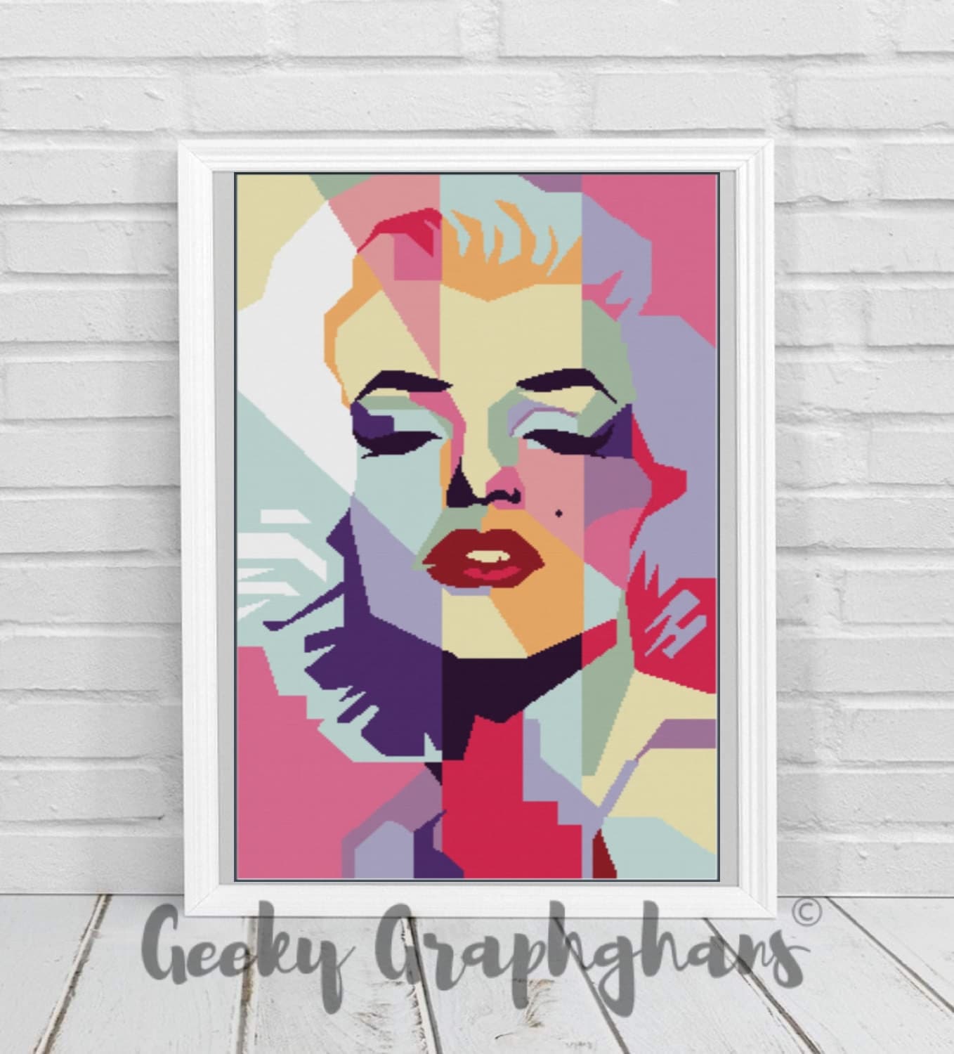 Marilyn Monroe Fracture Single Crochet Graphghan Pattern