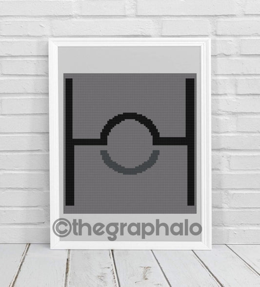 Pokeball Pikachu C2C graph, SC graph, cross stitch graph by Two